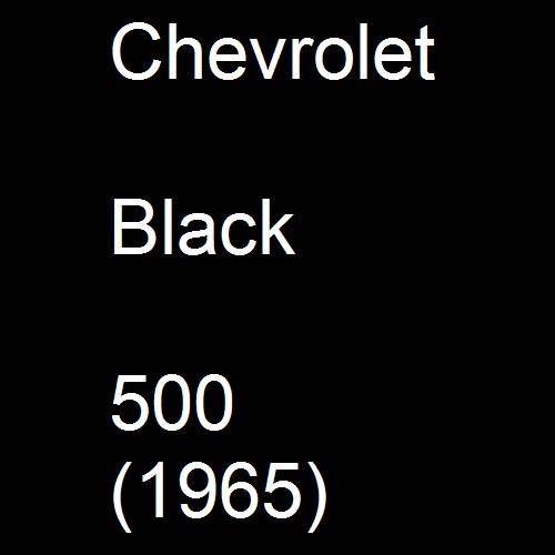 Chevrolet, Black, 500 (1965).